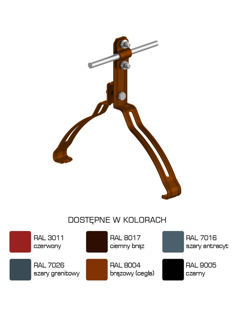 AN-151L/LA/-N Uchwyt gąsior.prof. Z-śruba WZÓR 16 H=10 cm /LA/