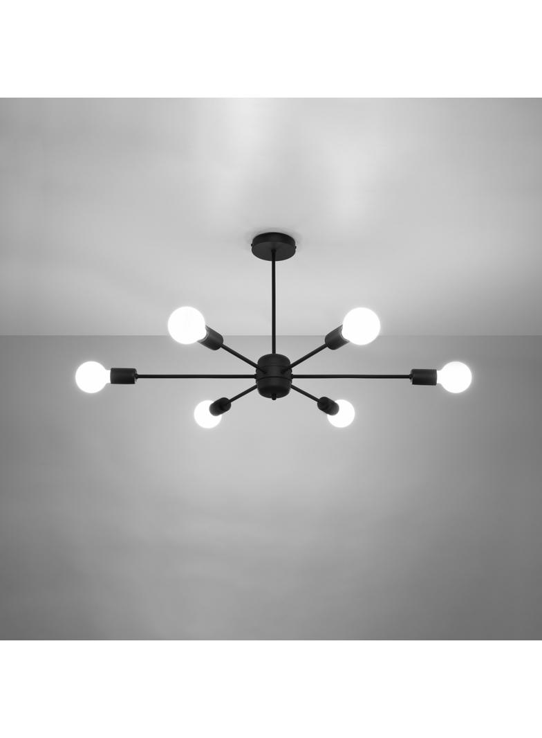 Sollux Żyrandol LANGO 6 czarny SL.1023