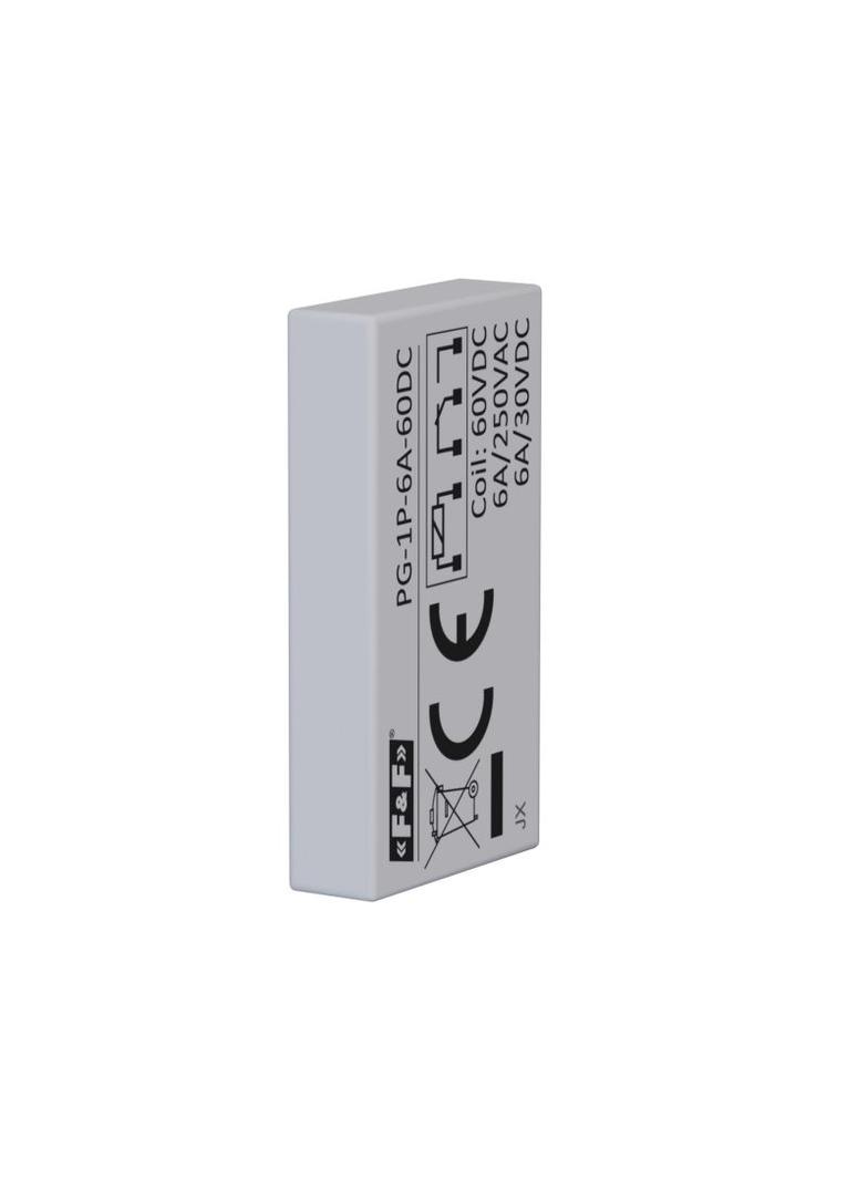 Przekaźnik 1xNO/NC 6A/250V AC lub 6A/60V DC napięcie zasilania cewki 60V DC PG-1P-6A-60DC F&F