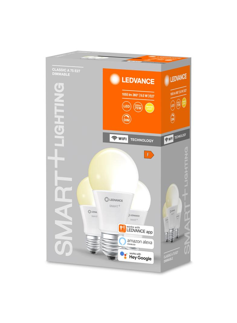 Lampa LED SMART+ WiFi Classic A75 DIM 2700K E27 FR 3pack