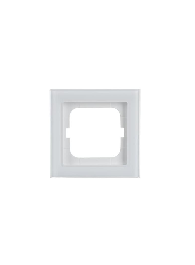 AXCENT Ramka 1-krotna  białe szkło