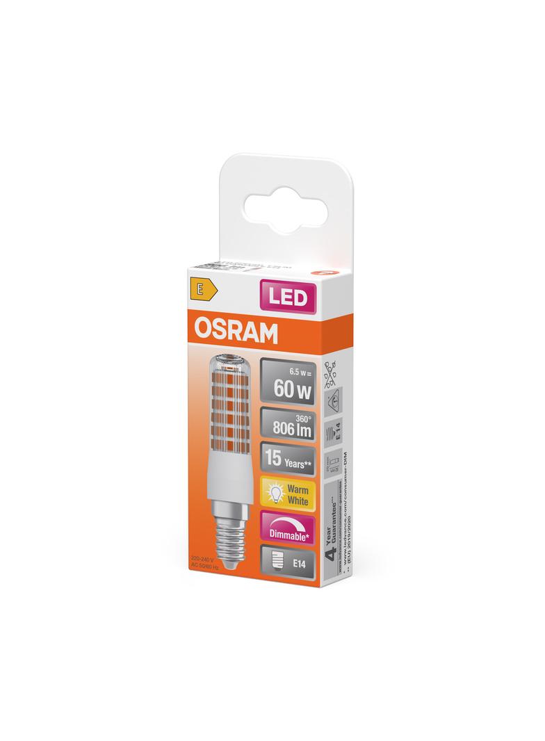 Lampa LED SPECIAL T SLIM CL 60 dim 7W 827 E14