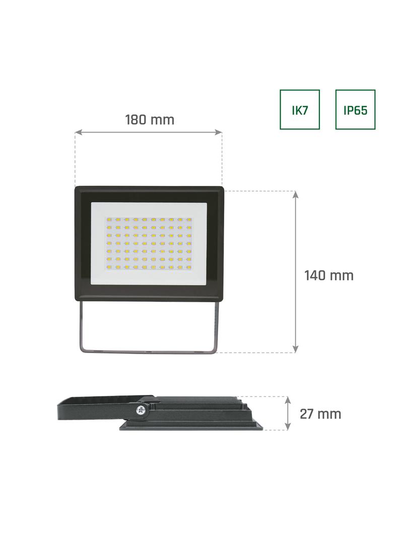 NOCTIS LUX 3 NAŚWIETLACZ 50W NW 230V IP65 180x140x27mm CZARNY