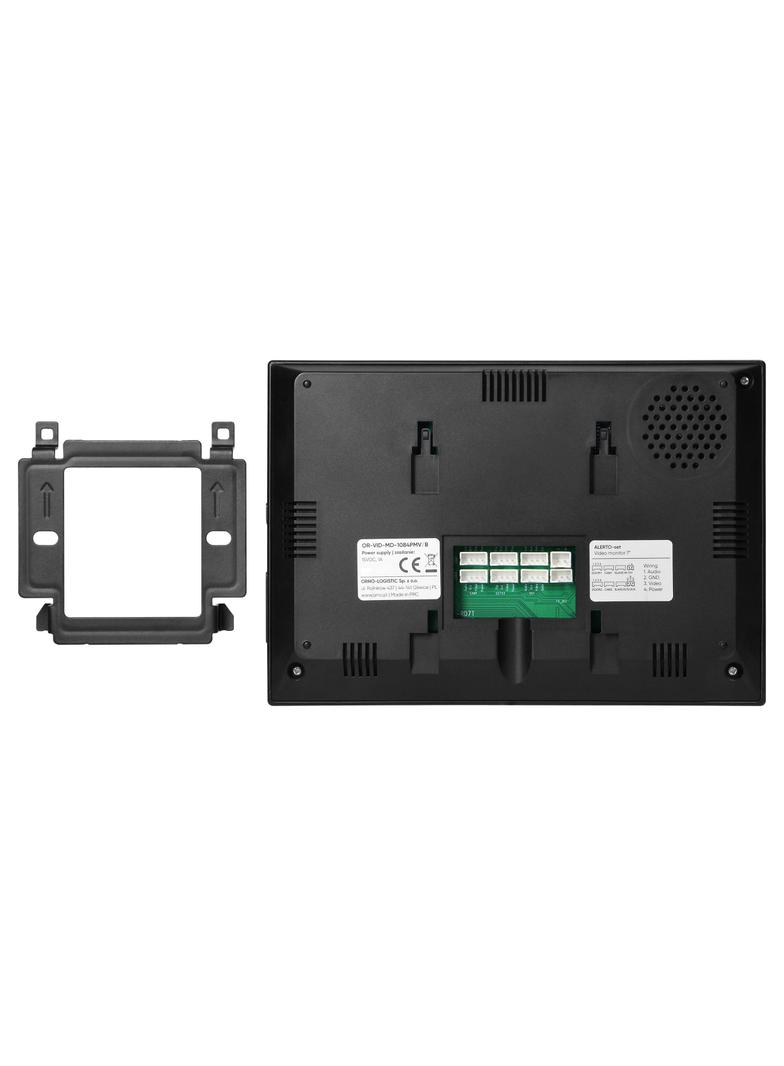 ALERTO, zestaw wideodomofonowy, bezsłuchawkowy, panel dotykowy 7'' LCD, z gniazdem na kartę pamięci OR-VID-MD-1084/B ORNO
