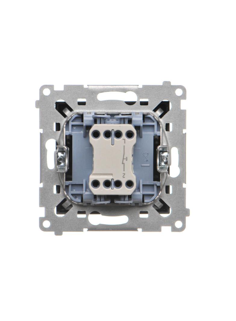 Simon 55 Przycisk zwierny pojedynczy rozwierny bez piktogramu szybkozłączka Czarny mat