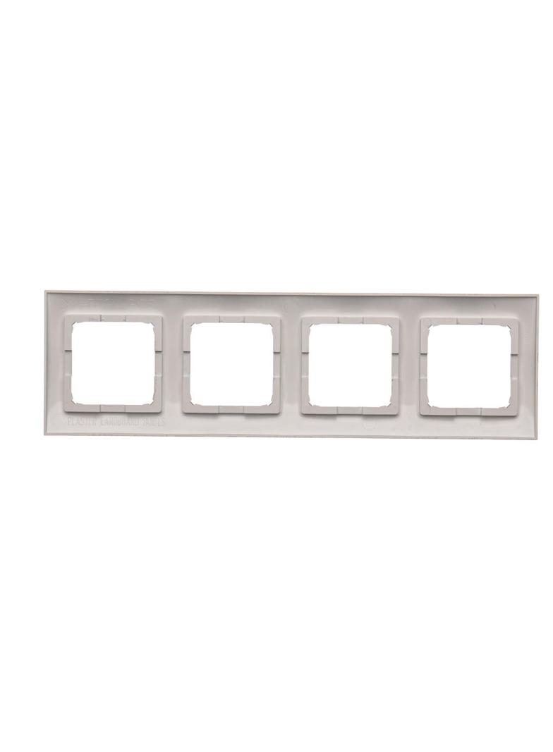 Simon 54 Premium Ramka 4-krotna PREMIUM do puszek karton-gips IP20 / IP44 srebrny mat DRK4/43 KONTAKT