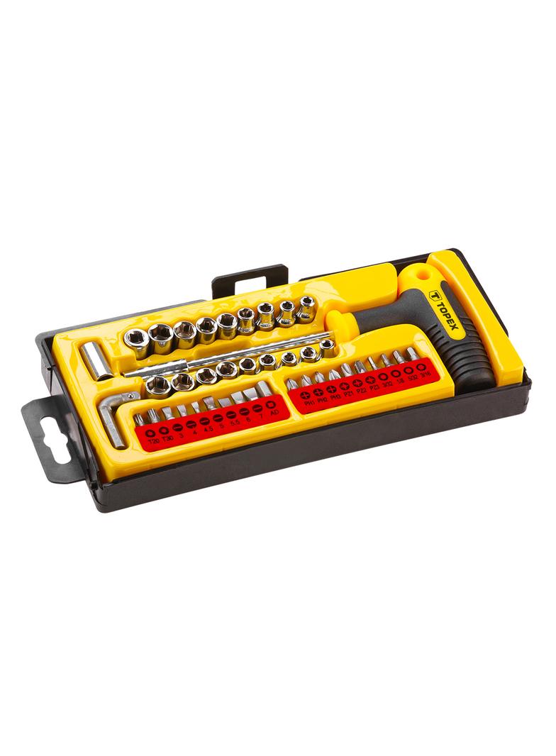 Końcówki wkrętakowe i nasadki z uchwytem, zestaw 41 szt.