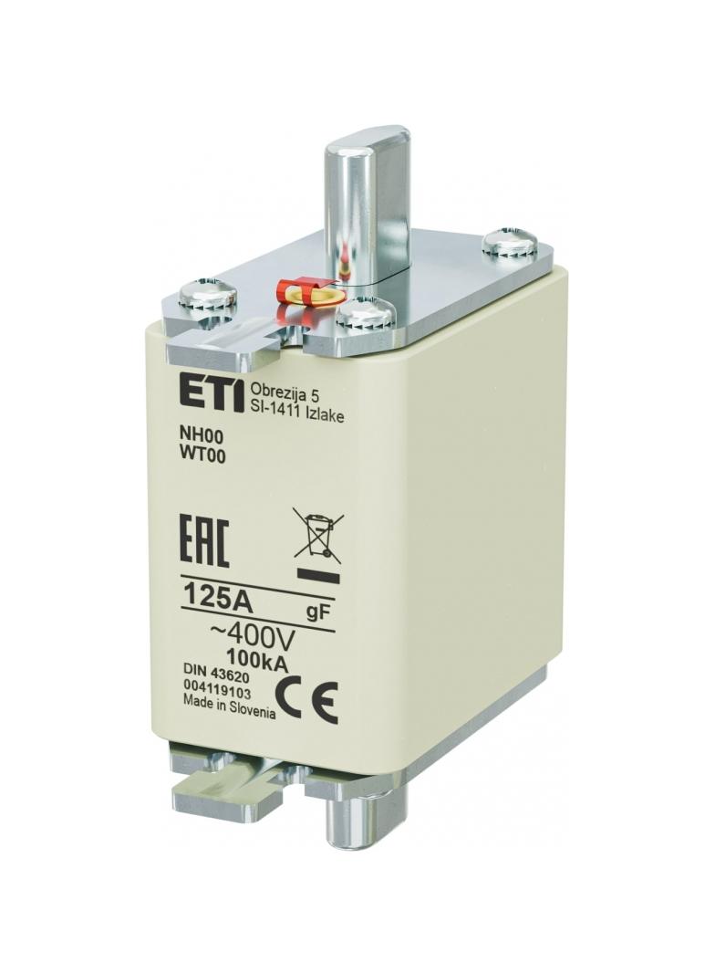 WT-00/gF 125A E - Wkładka topikowa przemysłowa szybka