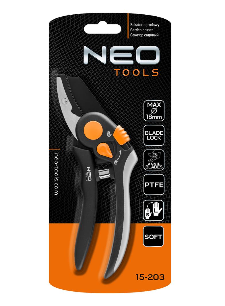 Sekator kowadełkowy 200 mm, zakres do 18 mm, regulowany rozstaw