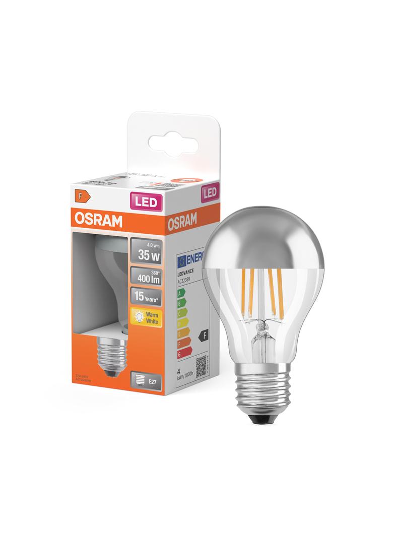 Lampa LED STAR CL A Filament szkło przezroczyste Mirror Silver 34 non-dim 4W 827 E27
