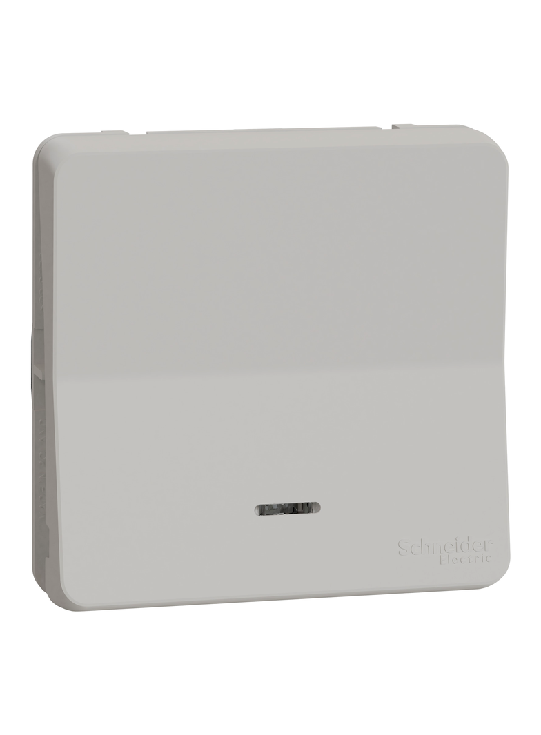 Mureva, mechanizm przycisku z podświetleniem, biały