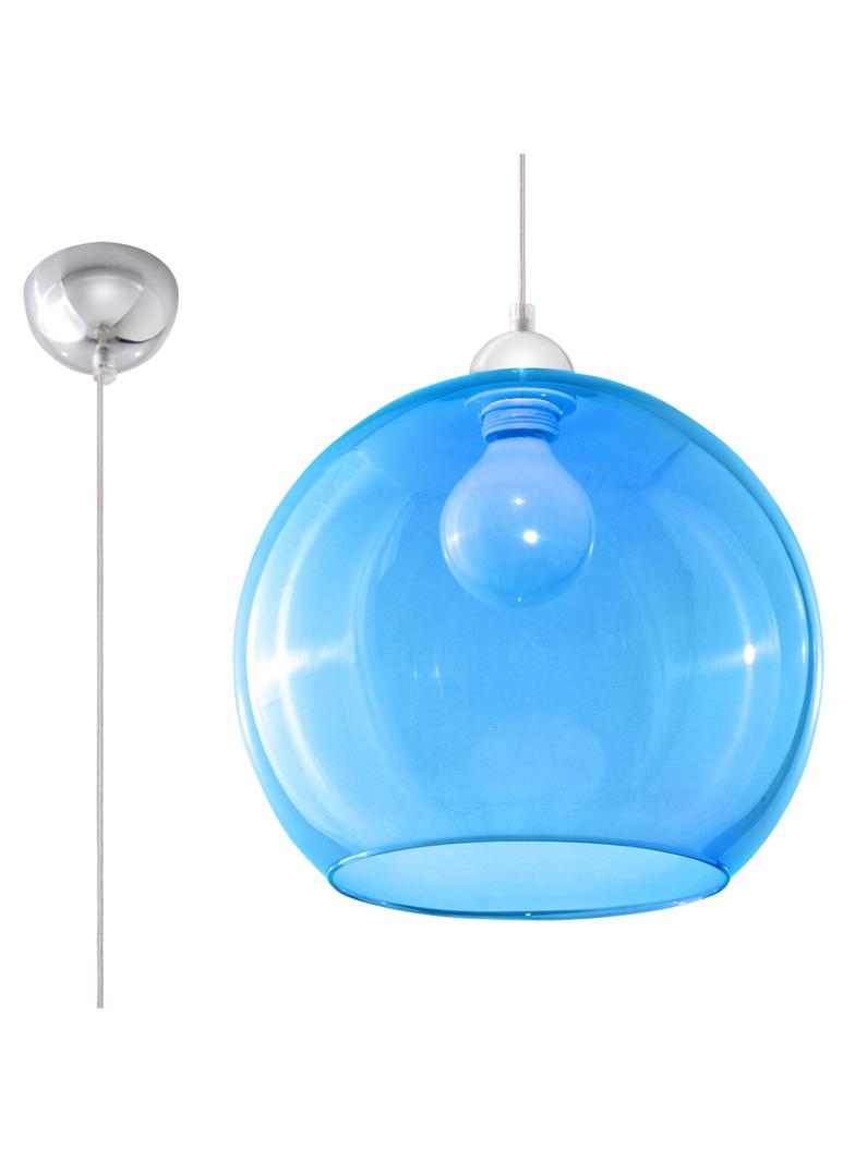 Sollux Lampa wisząca BALL błękitna SL.0251