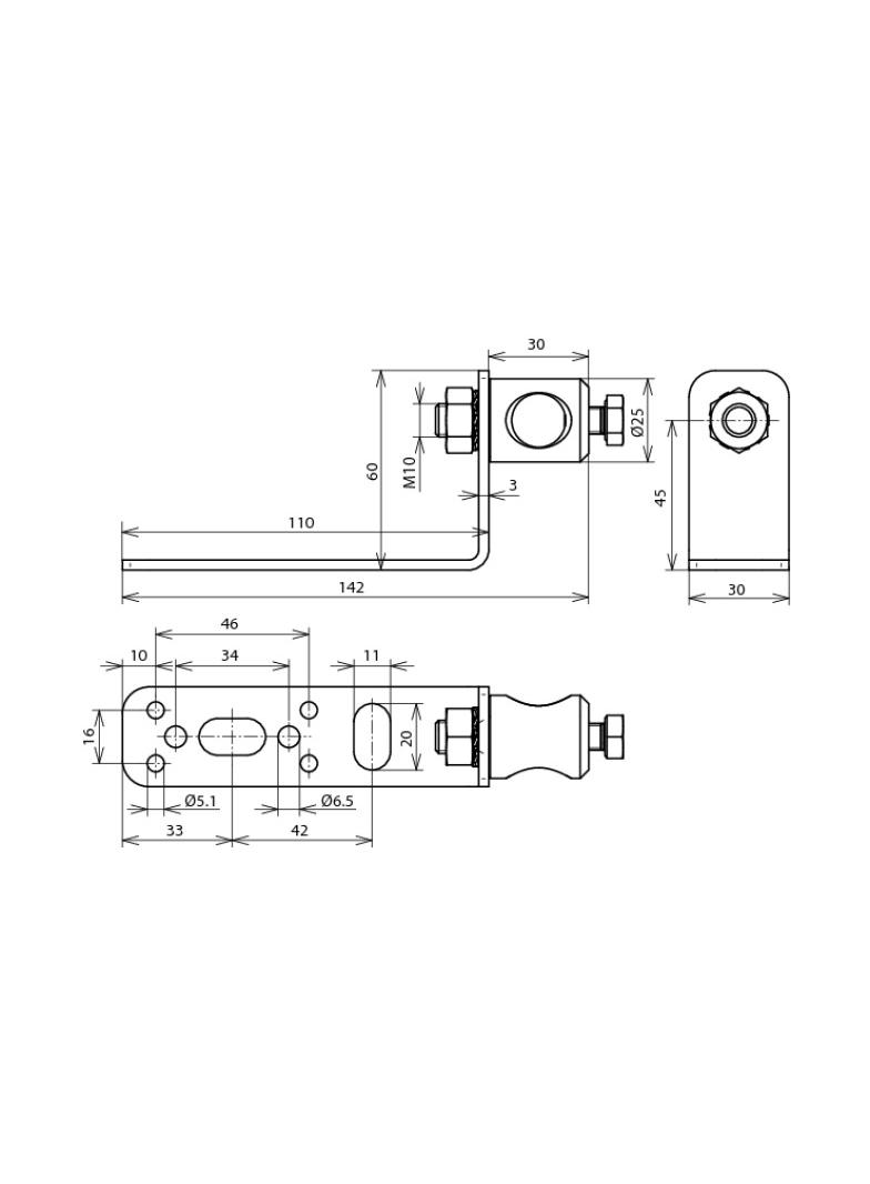 Element mocujący narożny, kąt 90 st., stal nierdzewna NIRO