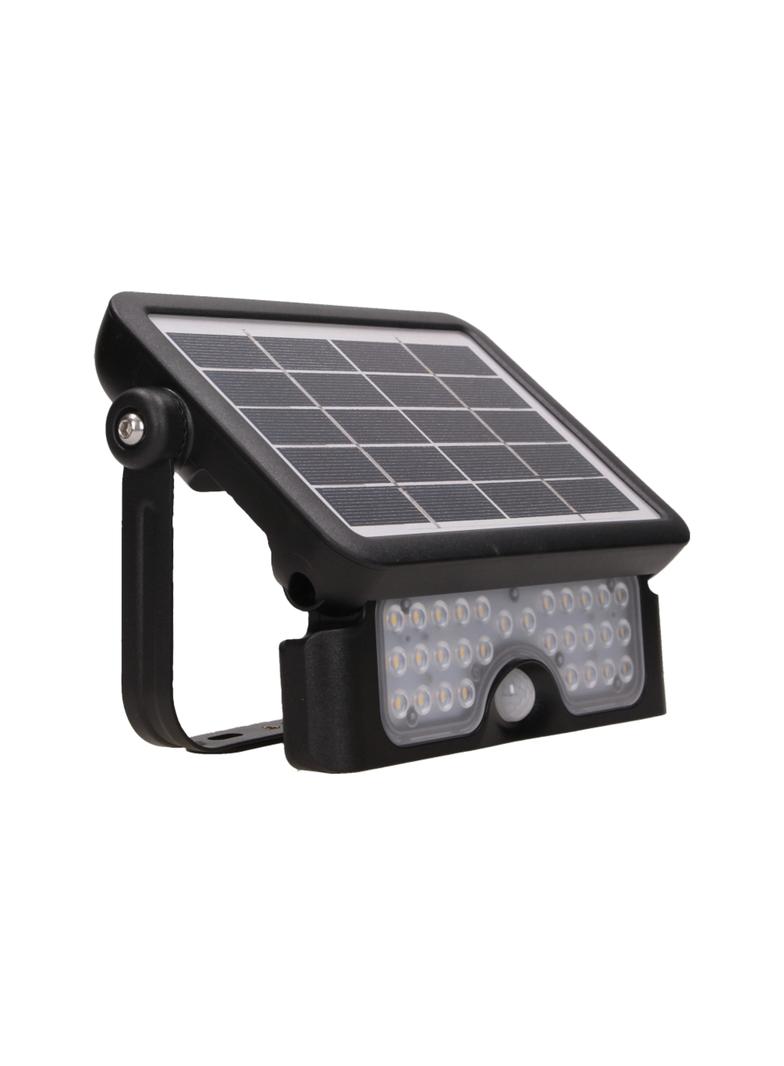 LUX LED 5W naświetlacz solarny z czujnikiem ruchu 500lm IP65 4000K 2x1500mAh czarny AD-SL-6108BLR4 O