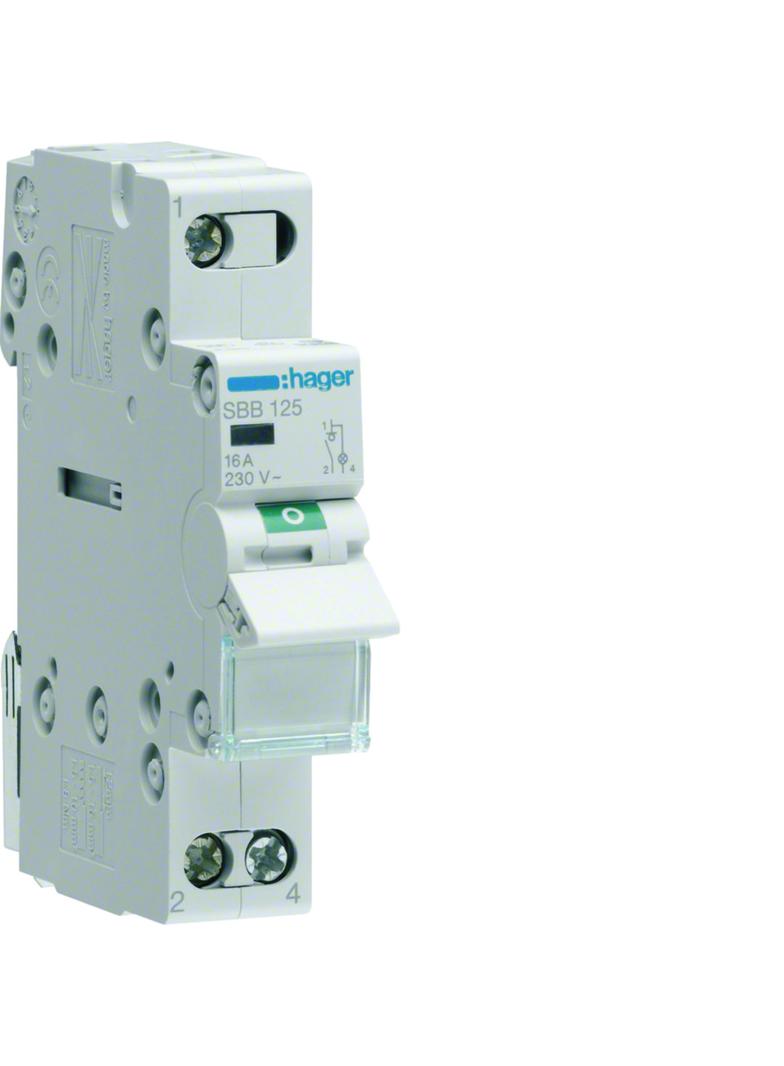 Modułowy rozłącznik izolacyjny z lampką sygnalizacyjną 1P 25A 230VAC SBB125 HAGER