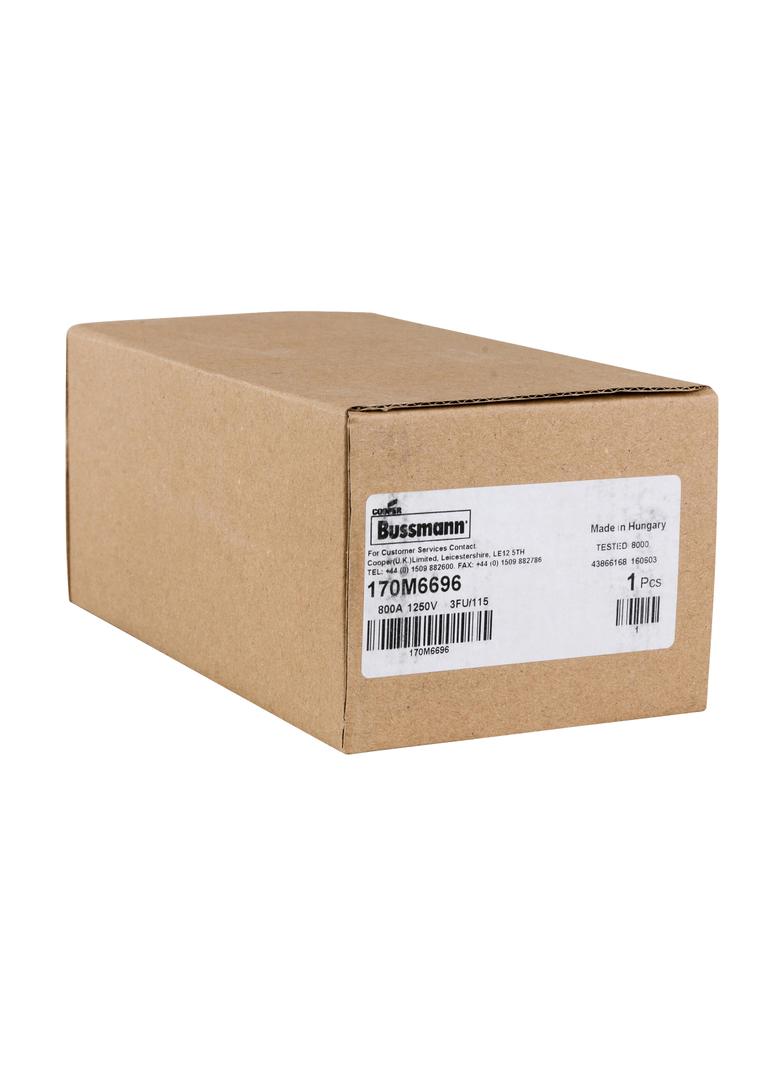 FUSE 800A 1250V 3FU/115 AR CU Wkładka szybka 800A AC 1250V rozmiar 3 76x92x159 mm aR IEC U 170M6696