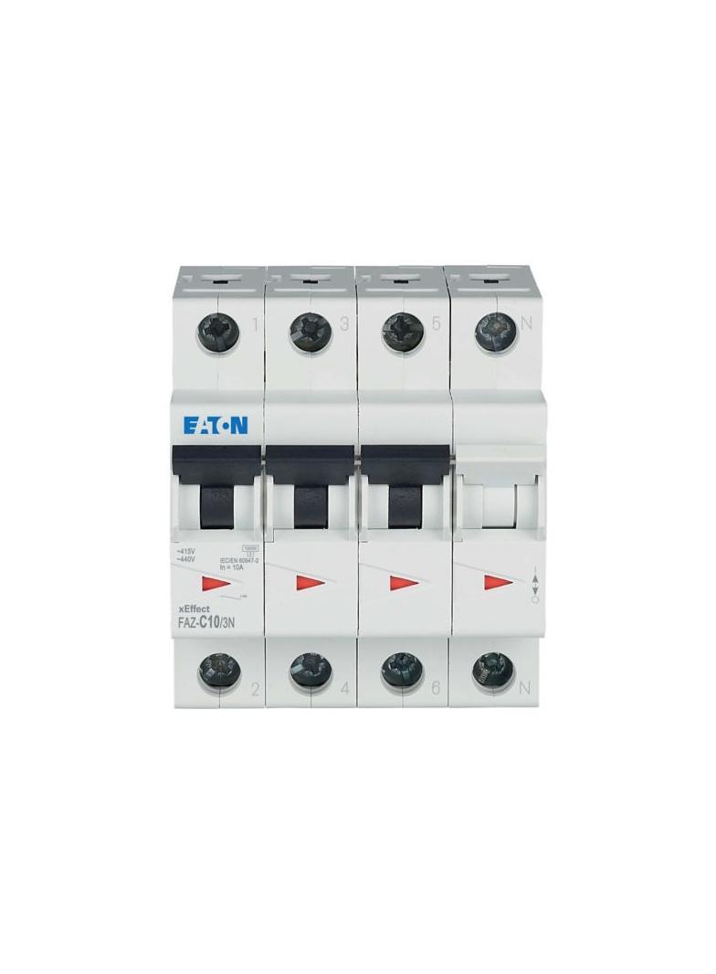 FAZ-C10/3N Wyłącznik nadprądowy 15kA C10A 3P+N 278971 EATON