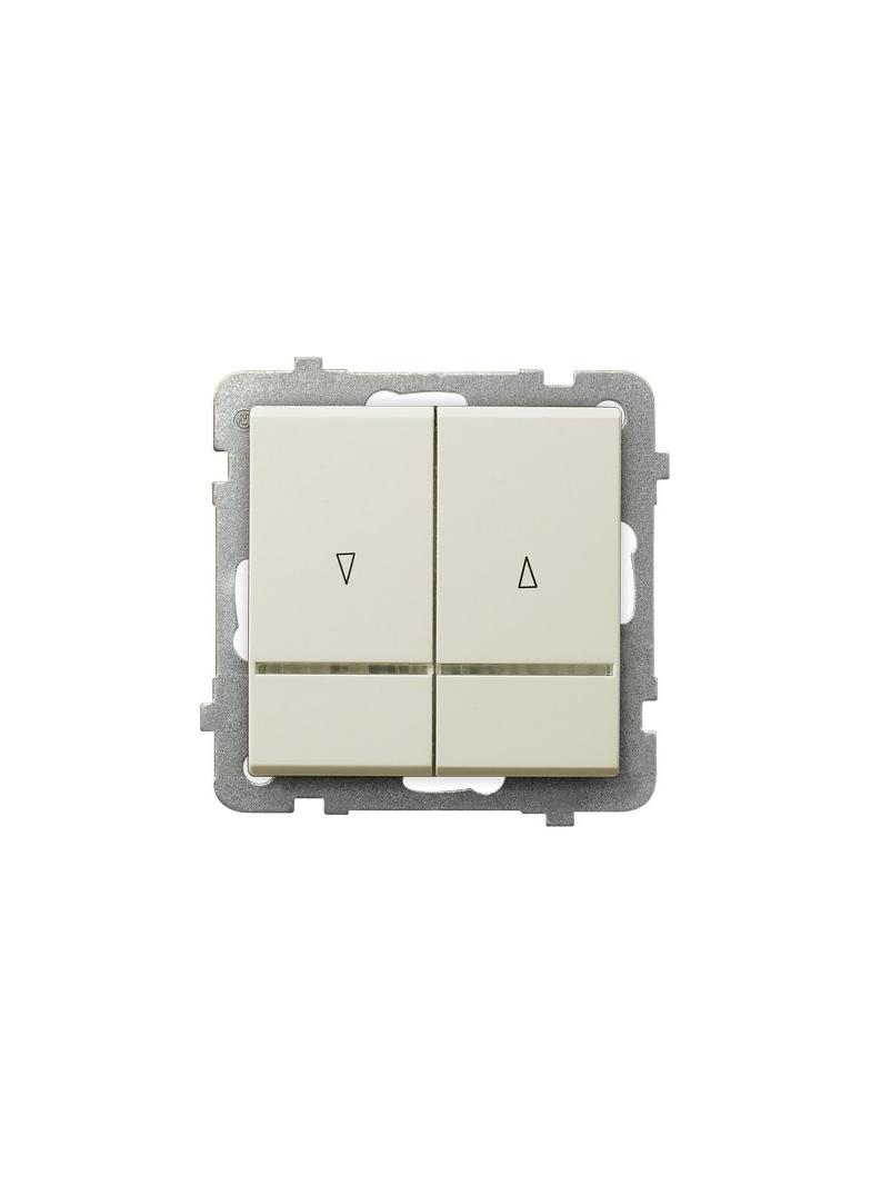 SONATA Łącznik żaluzjowy, zwierny, z podświetleniem pomarańczowym - kolor ecru