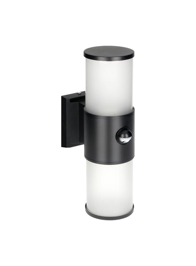 DALIA oprawa ogrodowa z czujnikiem PIR, 2xE27, max. 2x15W, IP54, czarna