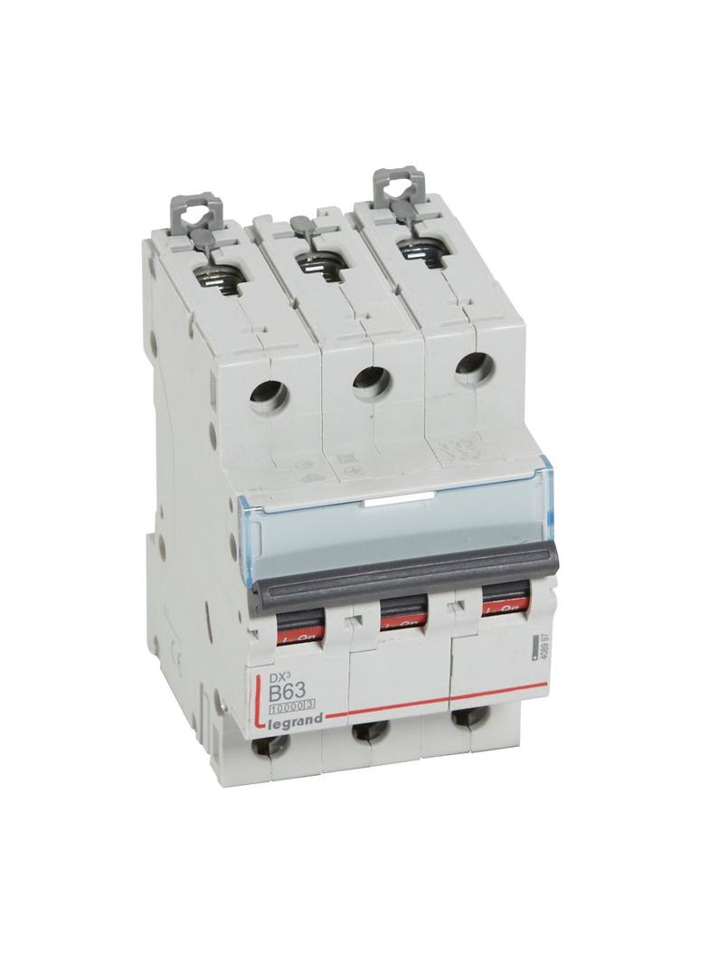 WYŁĄCZNIK NADPRĄDOWY S 313 3P B 63A 10000A SERII DX3, Legrand