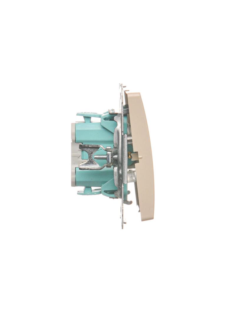 Simon Basic Przycisk dzwonek z podświetleniem LED 10A szybkozłączka beż