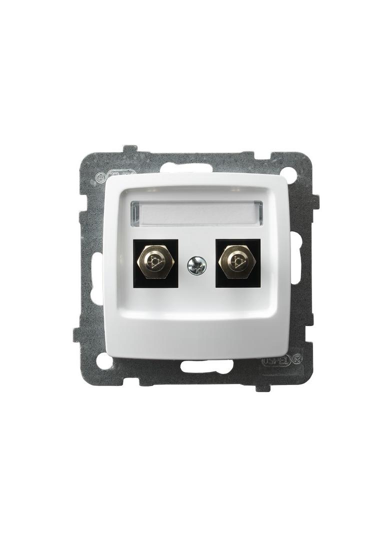 KARO Gniazdo ekwipotencjalne podwójne - kolor biały