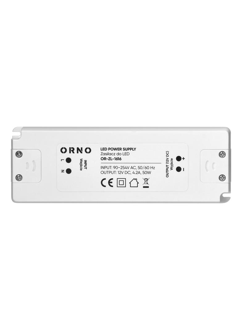 Zasilacz LED 12V DC 50W 4,2A IP20 OR-ZL-1616 ORNO