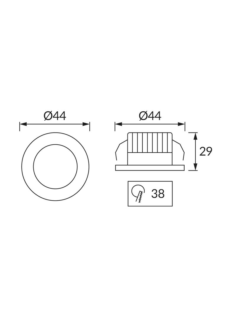 Oprawa dekoracyjna FIN LED C 3W SILVER 4000K 03871 IDEUS
