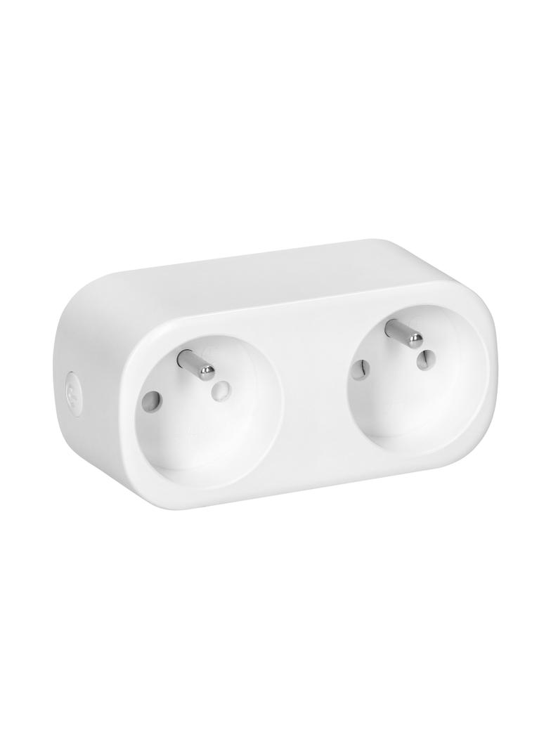 Rozgałęźnik bezprzewodowy podwójny Tuya Smart Wi-Fi biały ORNO