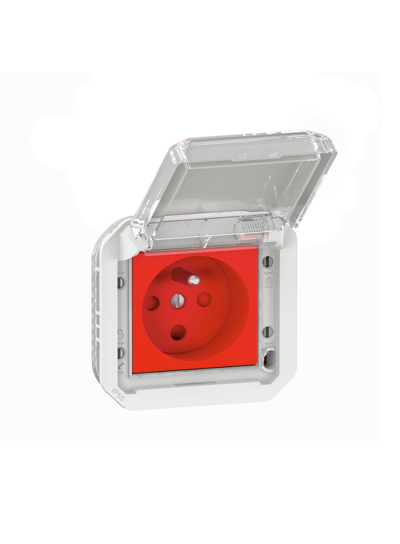 NOWE PLEXO - GNIAZDO 2P+Z Z BLOKADĄ ZACISKI ŚRUBOWE MECHANIZM 16 A-250 V SZARE 069553L LEGRAND