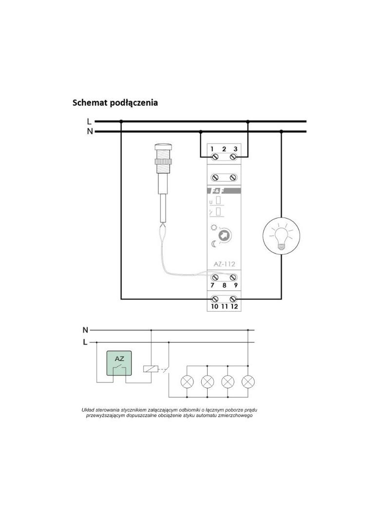 AUTOMAT ZMIERZCHOWY I=16A, ZEWNĘTRZNA SONDA HERMETYCZNA ?10, 1 MODUŁ