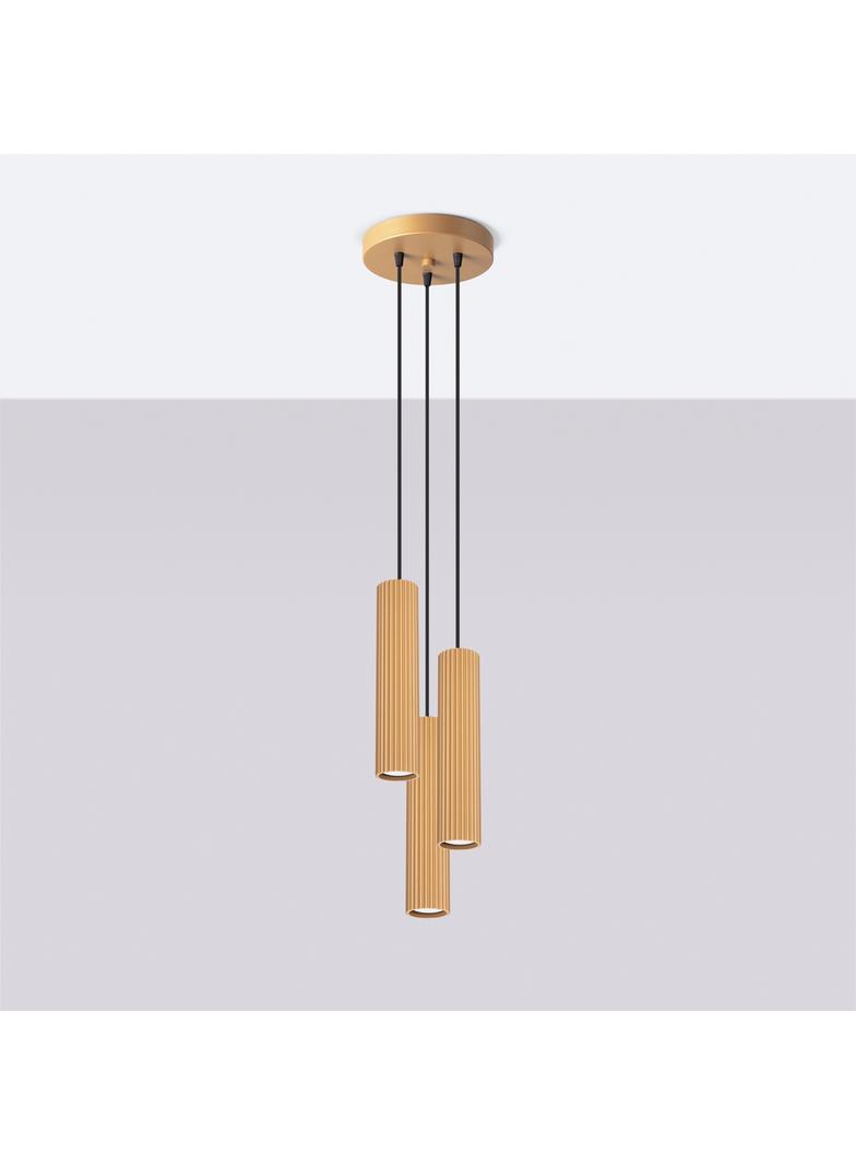 Sollux Lampa wisząca KARBON 3P złoty SL.1557