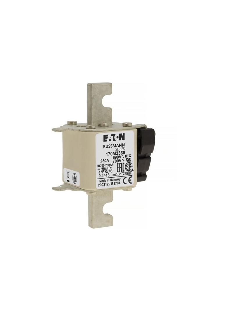 FUSE 250A 690V 1*EK/76 AR UC Wkładka szybka 250A AC 690V rozmiar 1 45x59x102 mm aR, 170M3366 EATON