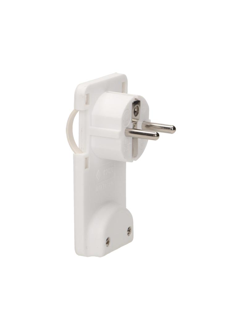 Wtyczka płaska Uni-Schuko z uchwytem biała OR-AE-1311/W ORNO