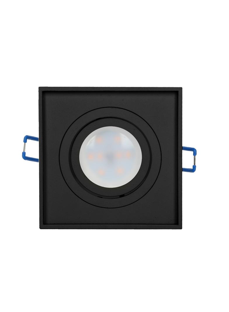 SORMUS S ramka dekoracyjna oprawy punktowej MR16/GU10 max 50W regulowana kwadrat czarna AD-OD-6168/B