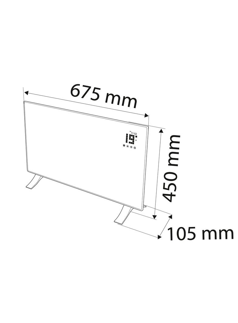 Grzejnik konwektorowy elektryczny 1500W, IP24, WIFI