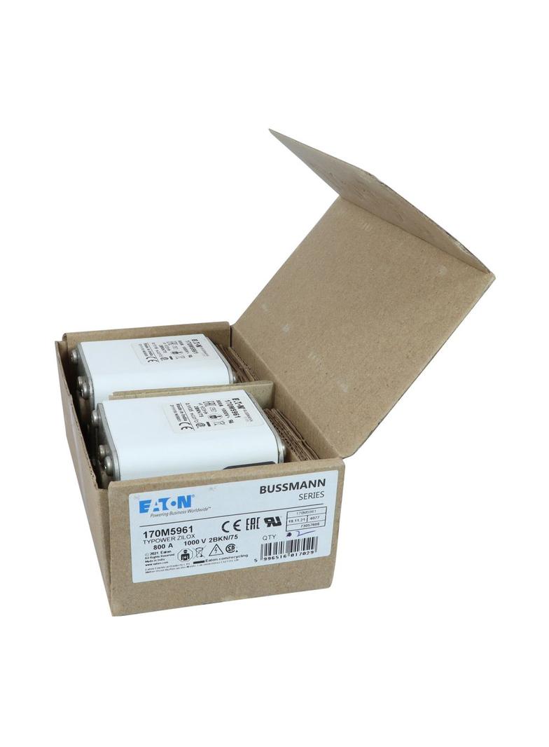 FUSE 800A 1000V 2BKN/75 AR UR Wkładka szybka 800A AC 1000V rozmiar 2 59x77x75 mm aR IEC UL 170M5961