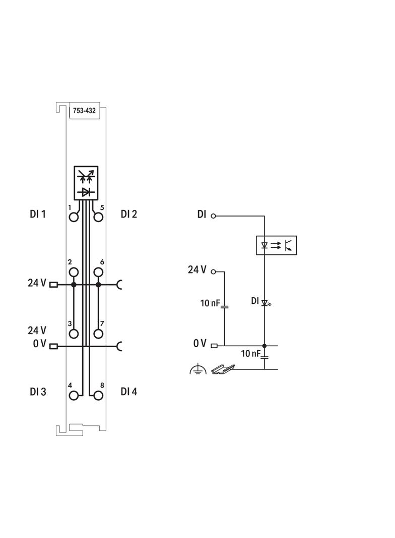 moduł 4DI 24V DC, 3,0ms
