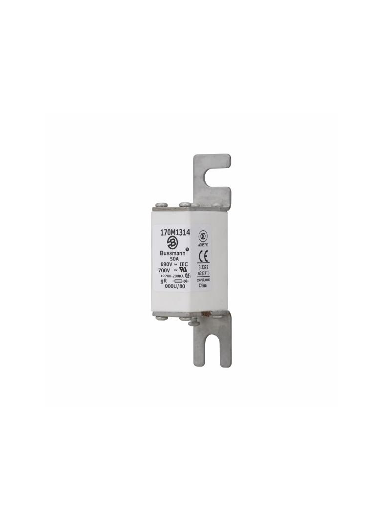 80A 690V IEC aR 000U/80 SQUARE BODY FUSE Wkładka szybka 80A AC 690V DIN 000 21x40x100 mm, 170M1316 E