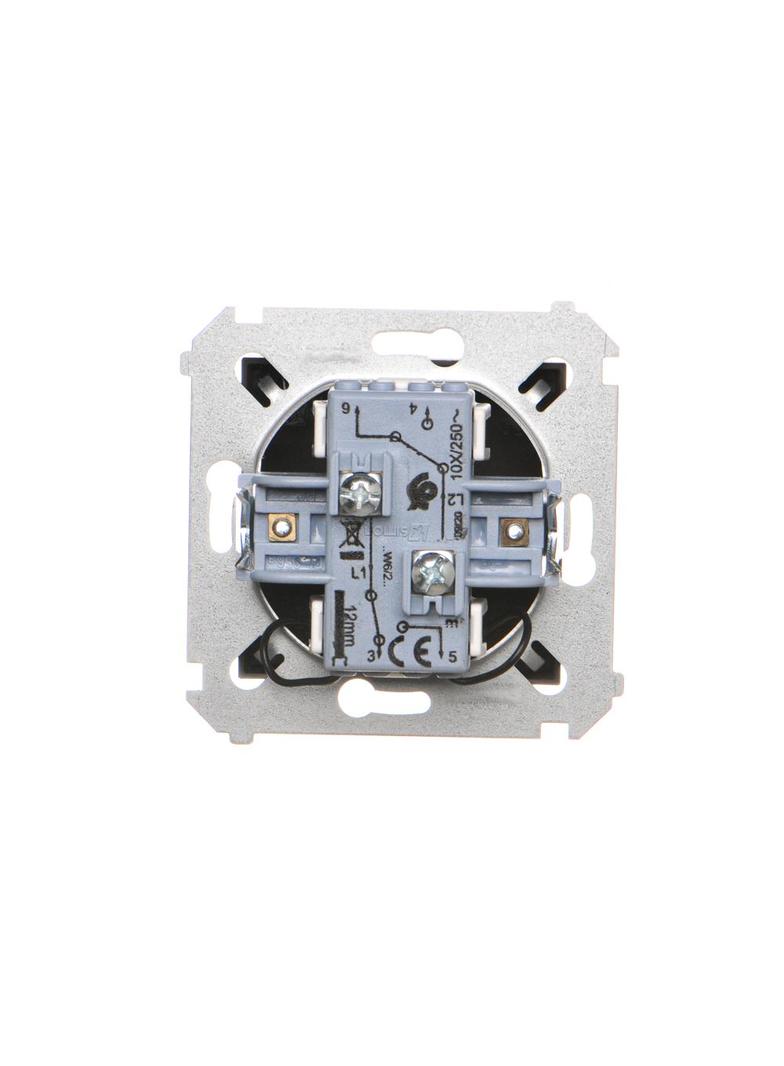 Simon 54 Łącznik schodowy podwójny z podświetleniem bez piktogramu 10A 250V zaciski śrubowe brąz mat DW6/2L.01/X/46 KONTAKT