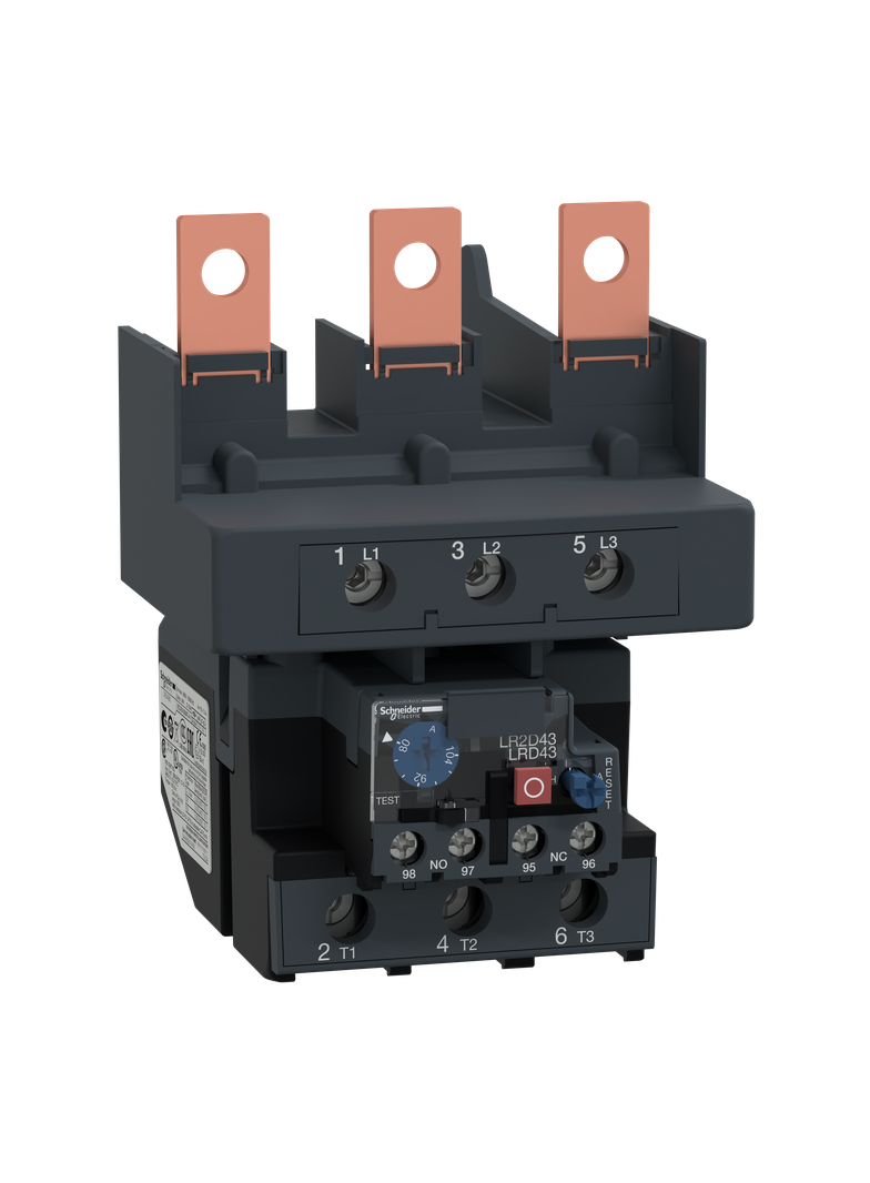 Przekaźnik przeciążeniowy cieplny, TeSys Deca, 80-104A, klasa 10, zaciski śrubowe