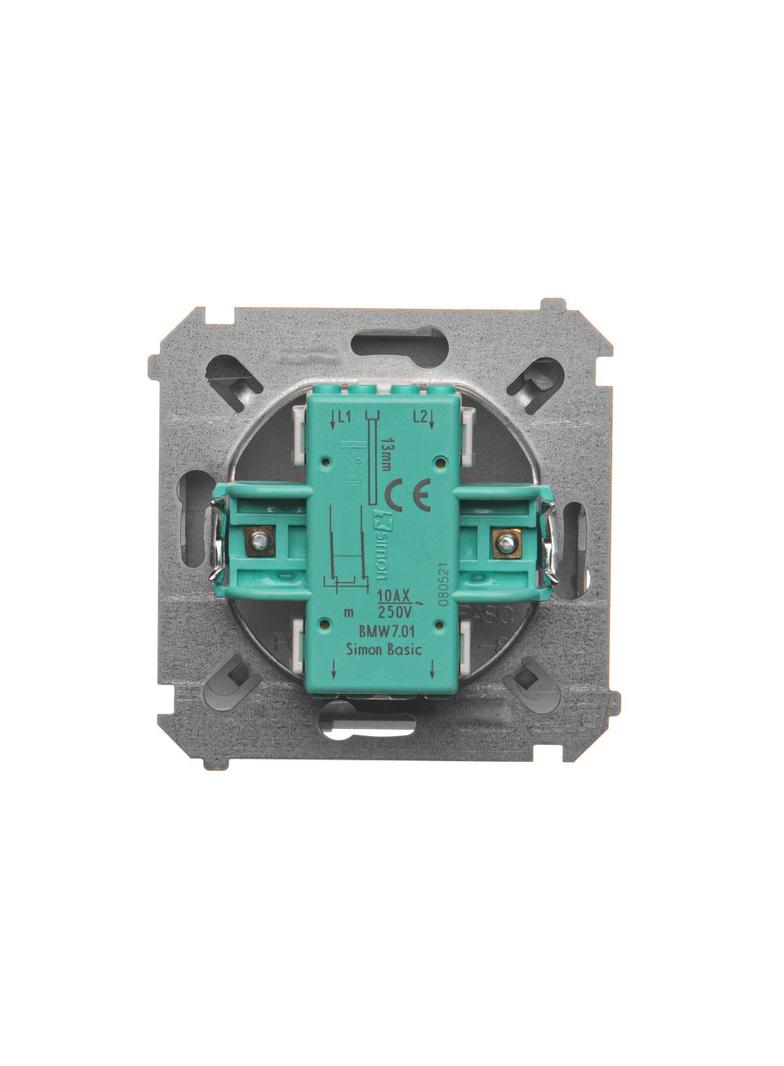 Simon Basic Łącznik krzyżowy 10A 250V zaciski śrubowe srebrny mat BMW7.01/43 KONTAKT