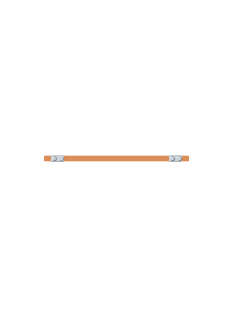ZX2331 Szyna miedziana 20x5mm szerokość 2PW 500mm V2, A2 (do samodzielnego montażu)