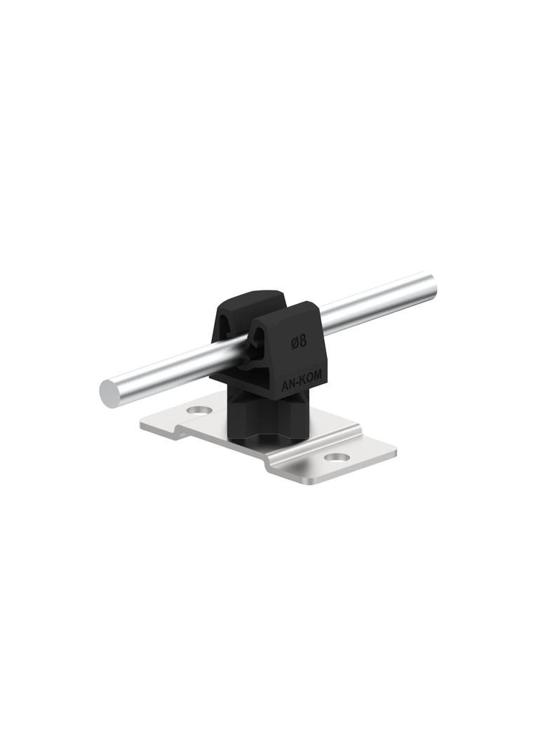 AN-11UN/OH/C Uchwyt na drut przykr.Z-zatrz.H=3,5cm /OH/ czarny