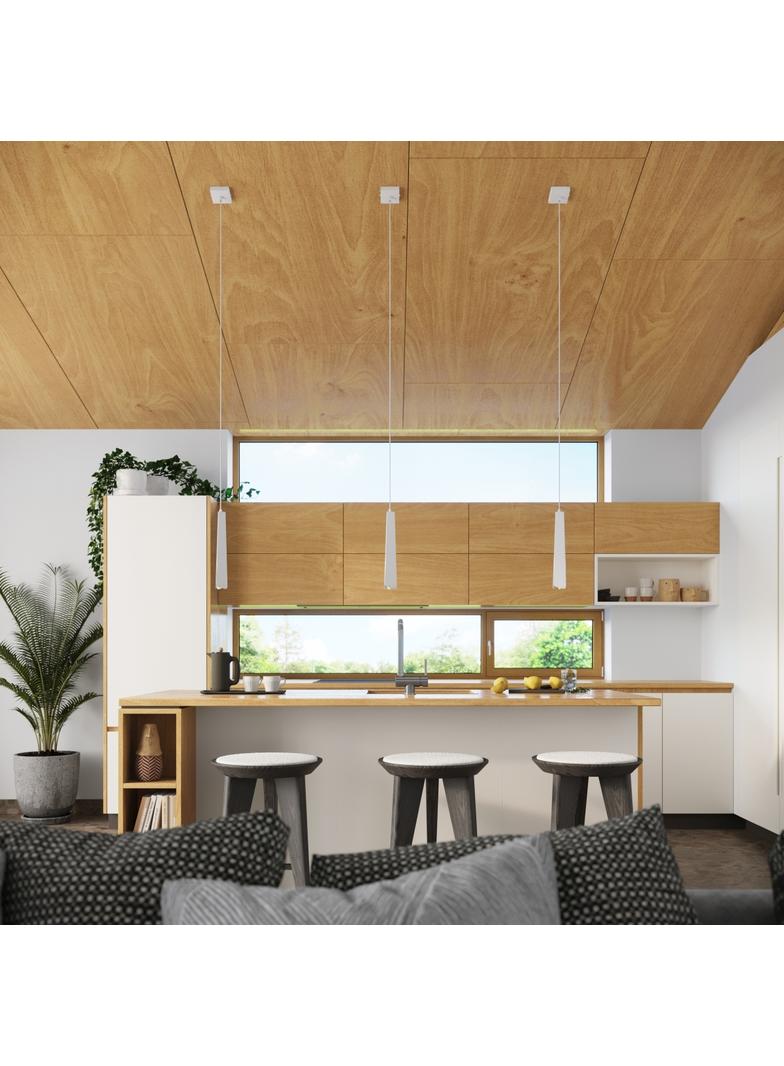 Lampa wisząca PRYSM 3P biała