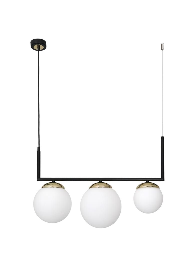 MILAGRO Lampa wisząca SPARTA BLACK / GOLD 3xE14