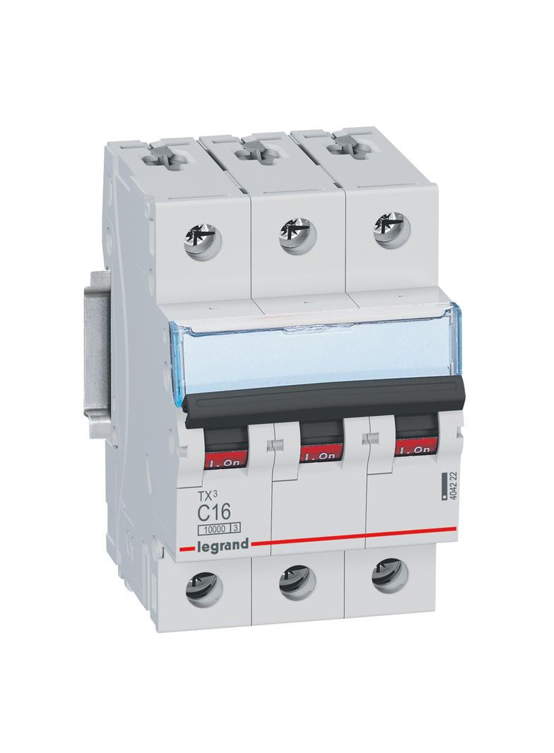 WYŁĄCZNIK NADPRĄDOWY S 313 3P C 16A 10000A SERII TX3, Legrand