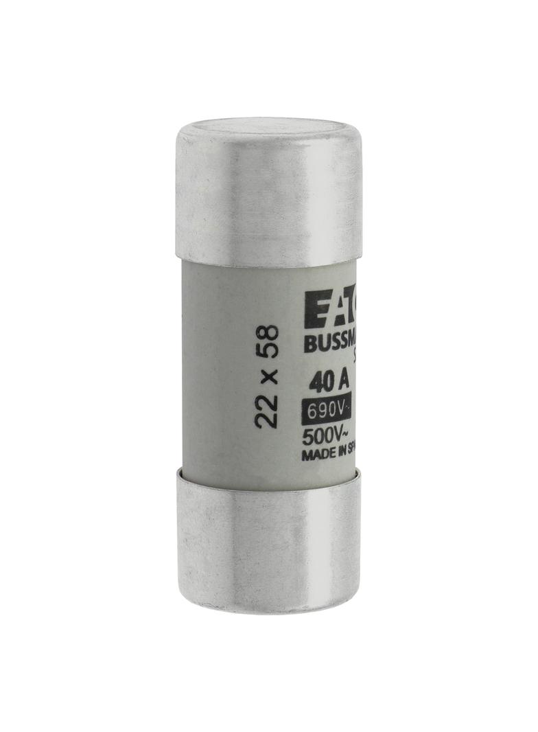 CYLINDRICAL FUSE 22 x 58 40A GG 690V AC Wkładka cylindryczna 22 x 58mm 40A GG 690V AC C22G40 EATON
