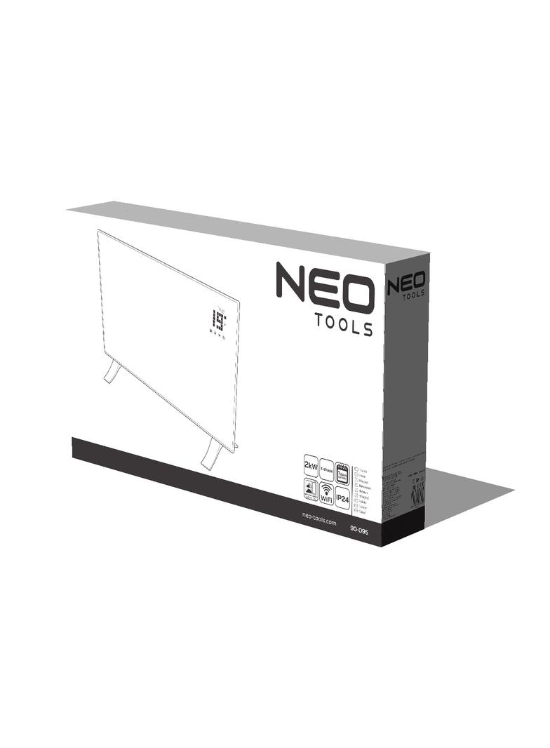 Grzejnik konwektorowy elektryczny 2000W, IP24, WIFI