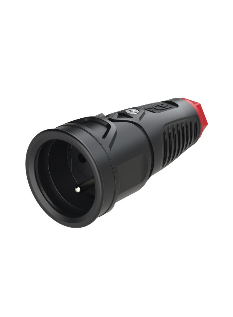 GNIAZDO PRZENOŚNE GUMOWE Z BOLCEM UZIEMNIENIA 16A 2P+Z 230V IP20